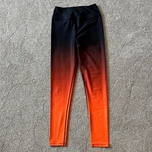 Halloween Leggings ~ Black/Orange Ombre ~ M